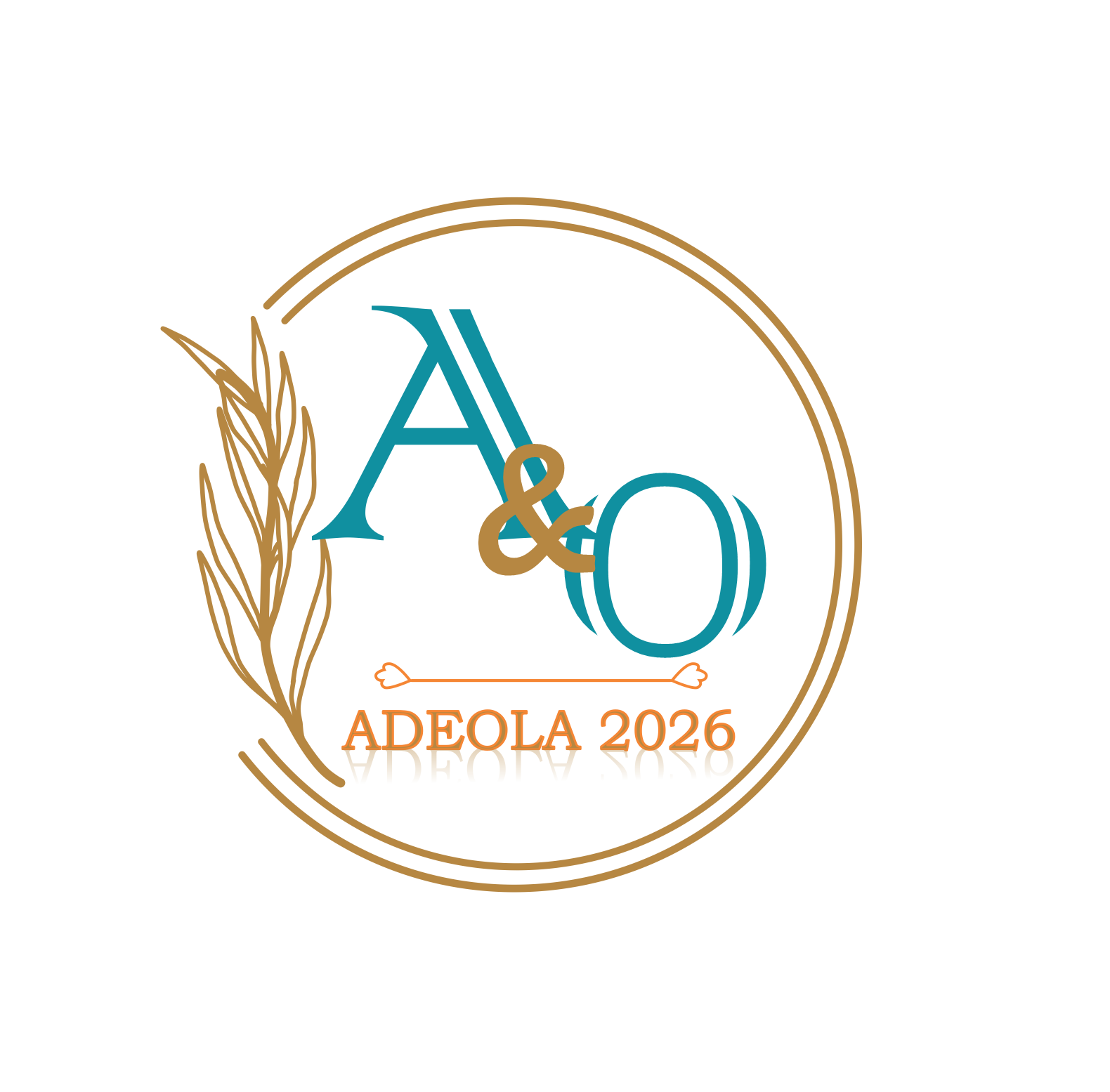Ade and Ola wedding logo
